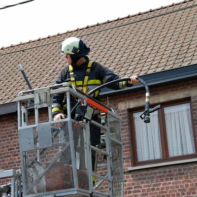 Blikseminslag Zingem 2012 (1 januari 2012) — foto 12 door Paul Van Der Rasieren, vrijwillig brandweerman Oudenaarde