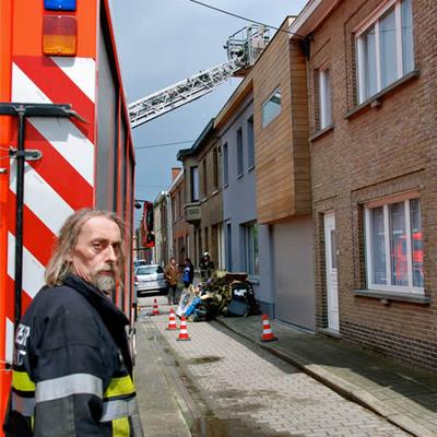 Blikseminslag Zingem 2012 (1 januari 2012) — foto 19 door Paul Van Der Rasieren, vrijwillig brandweerman Oudenaarde