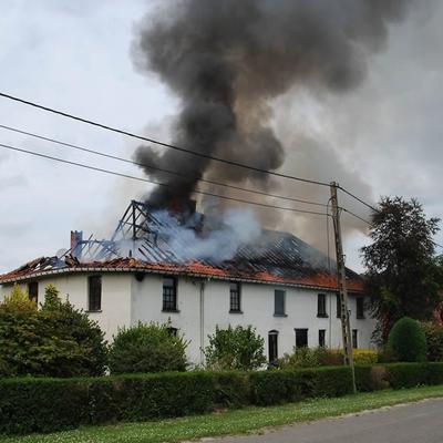 Huisbrand 2014 (1 januari 2014) — foto 1 door Paul Van Der Rasieren, vrijwillig brandweerman Oudenaarde