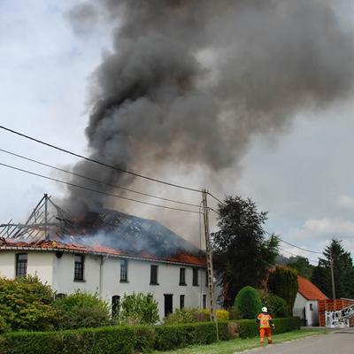 Huisbrand 2014 (1 januari 2014) — foto 3 door Paul Van Der Rasieren, vrijwillig brandweerman Oudenaarde