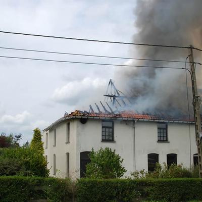 Huisbrand 2014 (1 januari 2014) — foto 4 door Paul Van Der Rasieren, vrijwillig brandweerman Oudenaarde