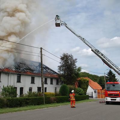 Huisbrand 2014 (1 januari 2014) — foto 11 door Paul Van Der Rasieren, vrijwillig brandweerman Oudenaarde