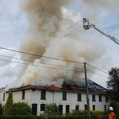 Huisbrand 2014 (1 januari 2014) — foto 12 door Paul Van Der Rasieren, vrijwillig brandweerman Oudenaarde
