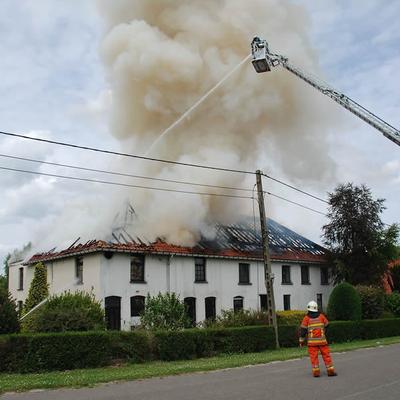 Huisbrand 2014 (1 januari 2014) — foto 13 door Paul Van Der Rasieren, vrijwillig brandweerman Oudenaarde