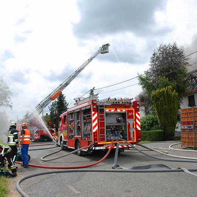Huisbrand 2014 (1 januari 2014) — foto 30 door Paul Van Der Rasieren, vrijwillig brandweerman Oudenaarde