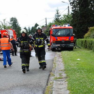Huisbrand 2014 (1 januari 2014) — foto 34 door Paul Van Der Rasieren, vrijwillig brandweerman Oudenaarde