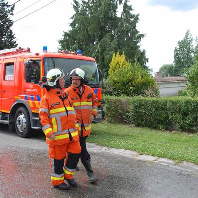 Huisbrand 2014 (1 januari 2014) — foto 36 door Paul Van Der Rasieren, vrijwillig brandweerman Oudenaarde