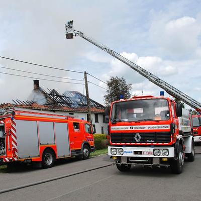 Huisbrand 2014 (1 januari 2014) — foto 37 door Paul Van Der Rasieren, vrijwillig brandweerman Oudenaarde
