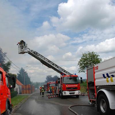 Huisbrand 2014 (1 januari 2014) — foto 38 door Paul Van Der Rasieren, vrijwillig brandweerman Oudenaarde