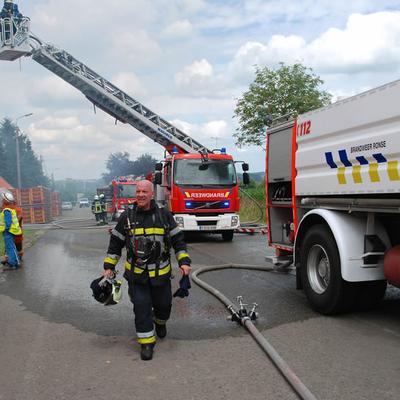 Huisbrand 2014 (1 januari 2014) — foto 40 door Paul Van Der Rasieren, vrijwillig brandweerman Oudenaarde