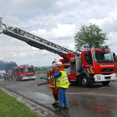 Huisbrand 2014 (1 januari 2014) — foto 41 door Paul Van Der Rasieren, vrijwillig brandweerman Oudenaarde