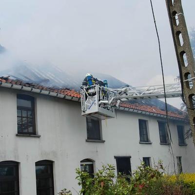 Huisbrand 2014 (1 januari 2014) — foto 44 door Paul Van Der Rasieren, vrijwillig brandweerman Oudenaarde