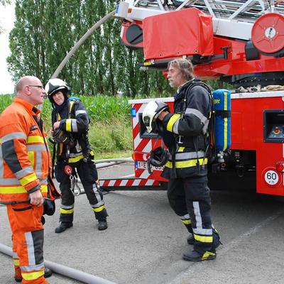 Huisbrand 2014 (1 januari 2014) — foto 46 door Paul Van Der Rasieren, vrijwillig brandweerman Oudenaarde