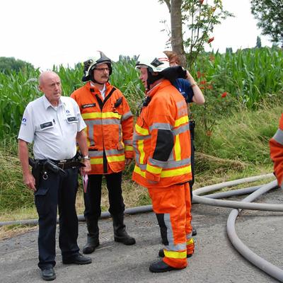 Huisbrand 2014 (1 januari 2014) — foto 47 door Paul Van Der Rasieren, vrijwillig brandweerman Oudenaarde