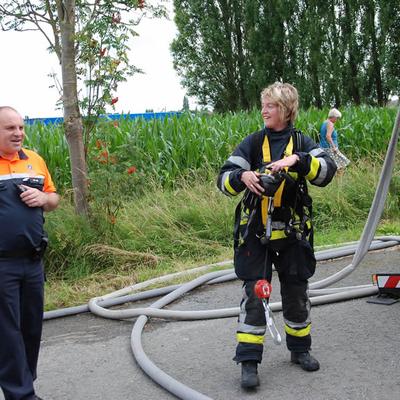 Huisbrand 2014 (1 januari 2014) — foto 49 door Paul Van Der Rasieren, vrijwillig brandweerman Oudenaarde