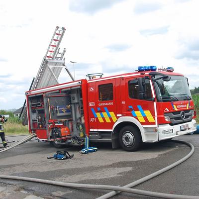 Huisbrand 2014 (1 januari 2014) — foto 55 door Paul Van Der Rasieren, vrijwillig brandweerman Oudenaarde